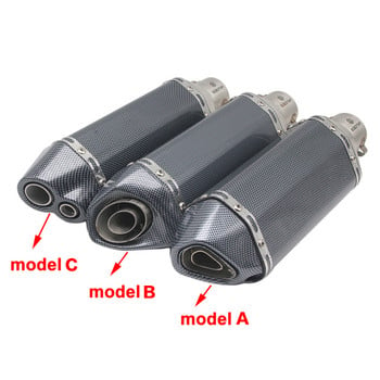 Alconstar- 51mm Universal Motorcycle AK Yoshimura Exhaust Muffler Pipe Escape Moto CBR125 CB400 TMAX530 GSXR650 Racing