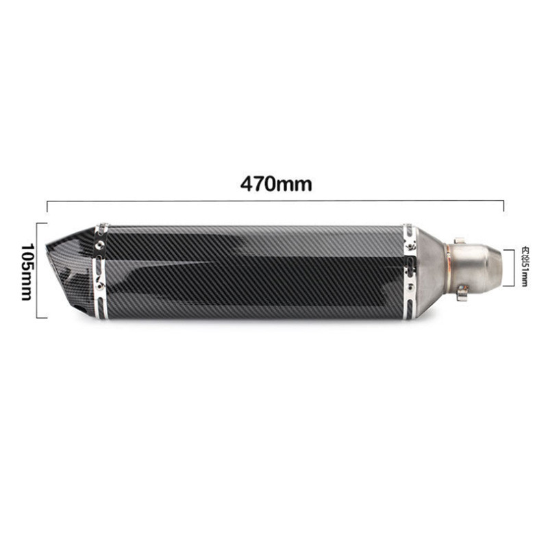 Tlmič výfuku pre motocykel, štvorkolku, Ak, dlhý typ 470 mm, pre DB Killer, univerzálny TMAX530 500 CB400 CF400