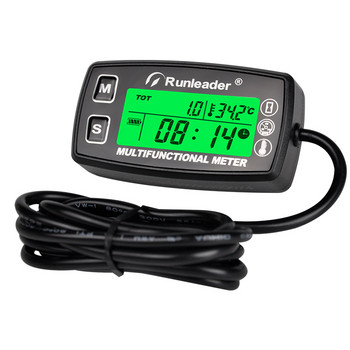 Оборотомер Измервател на часове Цифров LCD термометър Температура за тревни трактори Компресор Генератор Моторни шейни Морски джетове Pit Bi