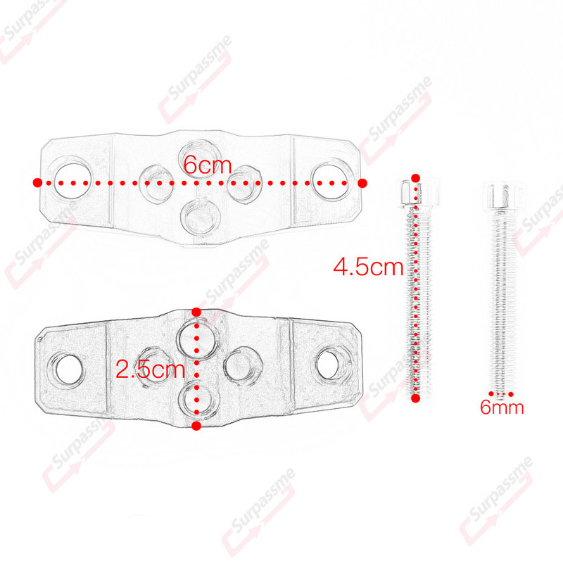 Motocyklový stent 32-54MM Držiak nárazníka Svorka pomocného reflektora Svorka GPS Držiak riadidiel Svetlo Deco Modifikácia Príslušenstvo