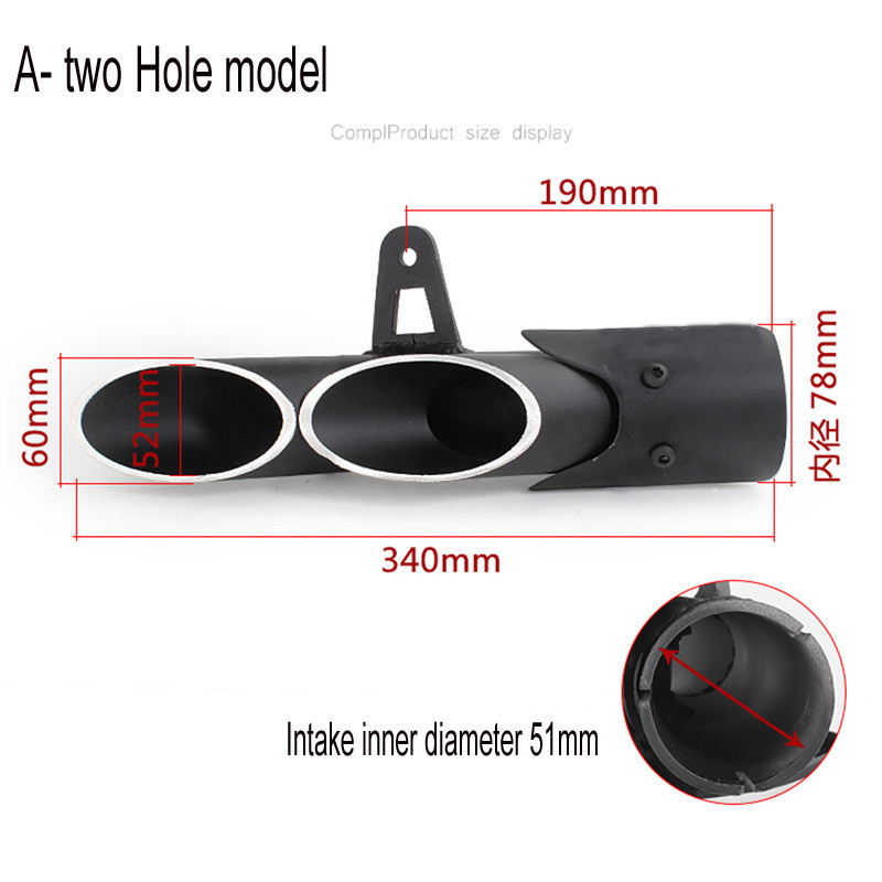 Motocyklový tlmič výfuku z uhlíkových vlákien, dvojitý nasúvací výfuk Escape Moto pre SUZUKI YAMAHA R6 Z900 zx6r cbr500r gsxr1000r