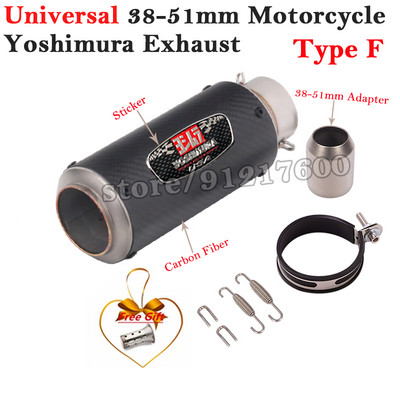 Univerzálny motocykel 51MM Yoshimura výfukové potrubie Escape Modify Moto Scooter tlmič výfuku DB Killer Remova pre CBR1000RR MT09 R1 DUKE