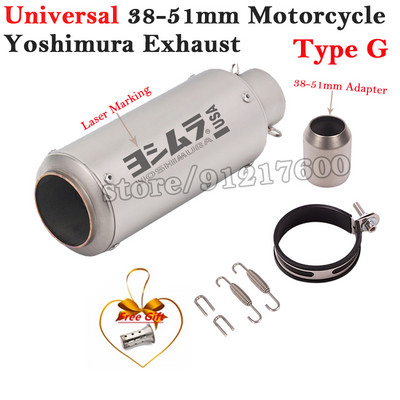 Univerzálny motocykel 51MM Yoshimura výfukové potrubie Escape Modify Moto Scooter tlmič výfuku DB Killer Remova pre CBR1000RR MT09 R1 DUKE