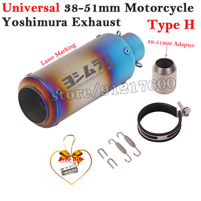 Univerzálny motocykel 51MM Yoshimura výfukové potrubie Escape Modify Moto Scooter tlmič výfuku DB Killer Remova pre CBR1000RR MT09 R1 DUKE