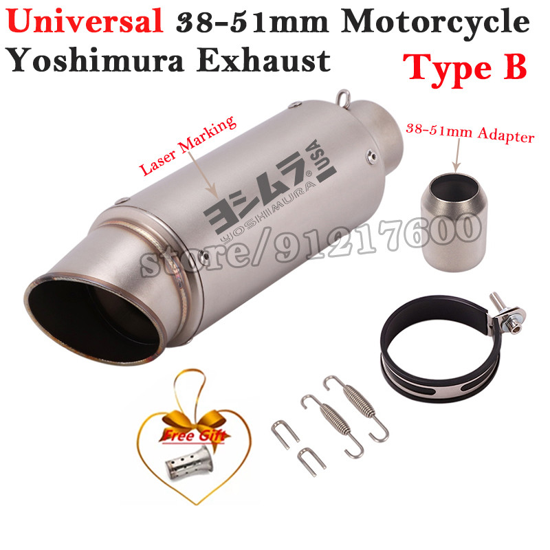 Univerzálny motocykel 51MM Yoshimura výfukové potrubie Escape Modify Moto Scooter tlmič výfuku DB Killer Remova pre CBR1000RR MT09 R1 DUKE