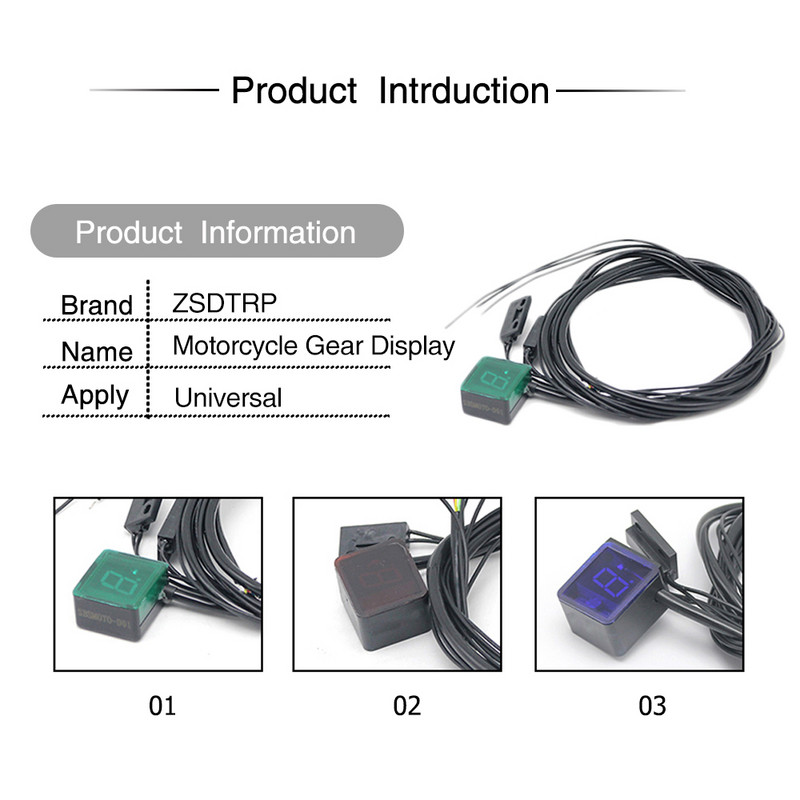Alconstar Universal Magnet puternic Ultra subțire Motocicletă Indicator digital de viteză cu 6 viteze Afișaj Motocicletă Senzor manetă de schimbare