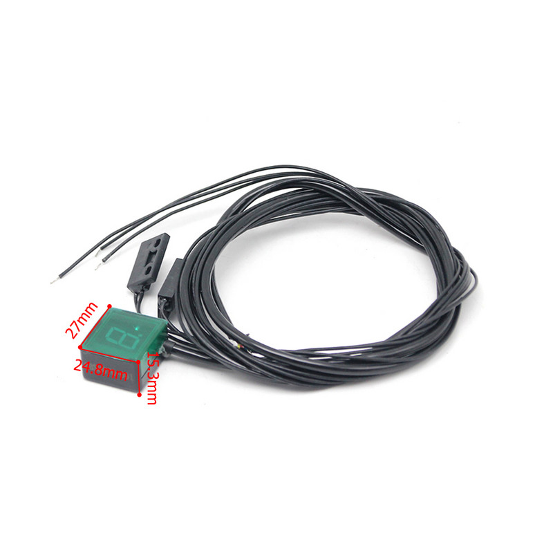 Alconstar Universal Magnet puternic Ultra subțire Motocicletă Indicator digital de viteză cu 6 viteze Afișaj Motocicletă Senzor manetă de schimbare