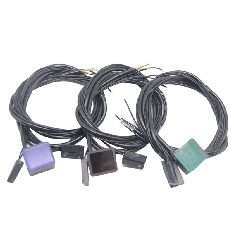 Alconstar Universal Magnet puternic Ultra subțire Motocicletă Indicator digital de viteză cu 6 viteze Afișaj Motocicletă Senzor manetă de schimbare