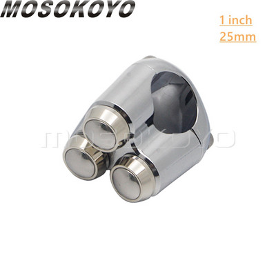 Univerzálny 1" 7/8" 22 mm 25 mm motocyklový rukoväťový 4-tlačidlový hliníkový spínač na riadidlách pre Harley Chopper Bobber Cafe Racer M-spínače