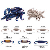 2tk Mootorratta väljalaskevedru roostevabast terasest universaalne väljalasketoru eesmine keskmine lüli toru pööratav metallvedrude komplekt