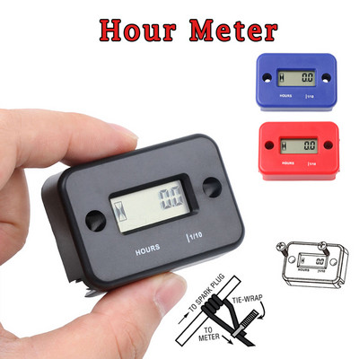 Mini tachometr s LCD displejom, vodotesný ukazovateľ času motora, počítadlo hodín pre bicykel, motocykel, štvorkolku, loď, snežný skúter, časovač VE-37