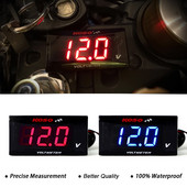 KOSO Motocyklový voltmeter Mini Voltmeter DC 9V-19,9V Univerzálny 12V meter pre Yamaha MT07 MT09 FZ16 FZ07 BWS NXR125/150