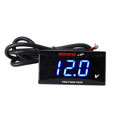KOSO Motocyklový voltmeter Mini Voltmeter DC 9V-19,9V Univerzálny 12V meter pre Yamaha MT07 MT09 FZ16 FZ07 BWS NXR125/150