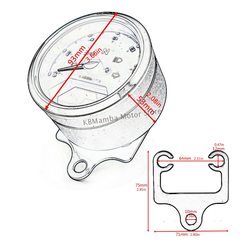 Rýchlomer pre motocykle s držiakom, otáčkomer, palivomer, ukazovatele na prístrojovej doske, ciferník počítadla kilometrov, LCD digitálny indikátor, 2 alebo 4 valce
