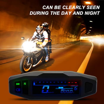 Нов универсален RPM Moto Meter LCD скоростомер Скоростомер Тахометър Цифров одометър Инструмент Сензор Комплект за мотоциклет