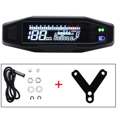Nový univerzálny otáčkomer s LCD rýchlomerom, otáčkomerom, digitálnym počítadlom kilometrov, senzorom pre motocykel
