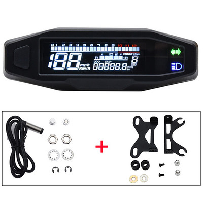 Nový univerzálny otáčkomer s LCD rýchlomerom, otáčkomerom, digitálnym počítadlom kilometrov, senzorom pre motocykel