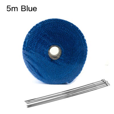 Tepelná páska na výfuk motocykla 2,5 cm * 5 m, izolačná páska na potrubie, izolačné rolky na zberné potrubie