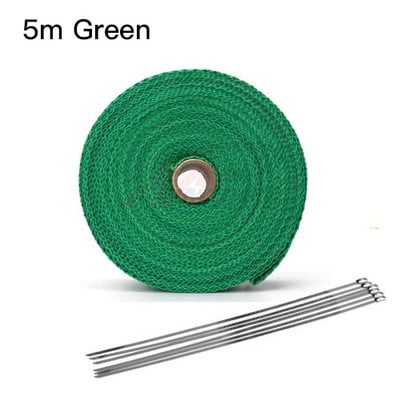 Tepelná páska na výfuk motocykla 2,5 cm * 5 m, izolačná páska na potrubie, izolačné rolky na zberné potrubie