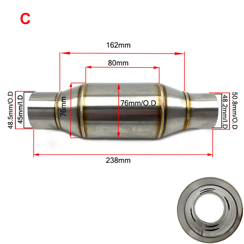 Expanzná komora katalyzátora pre výfuk motokrosového motocykla pre CRF RMZ DRZ YZF KXF CRF WRF WR YZ