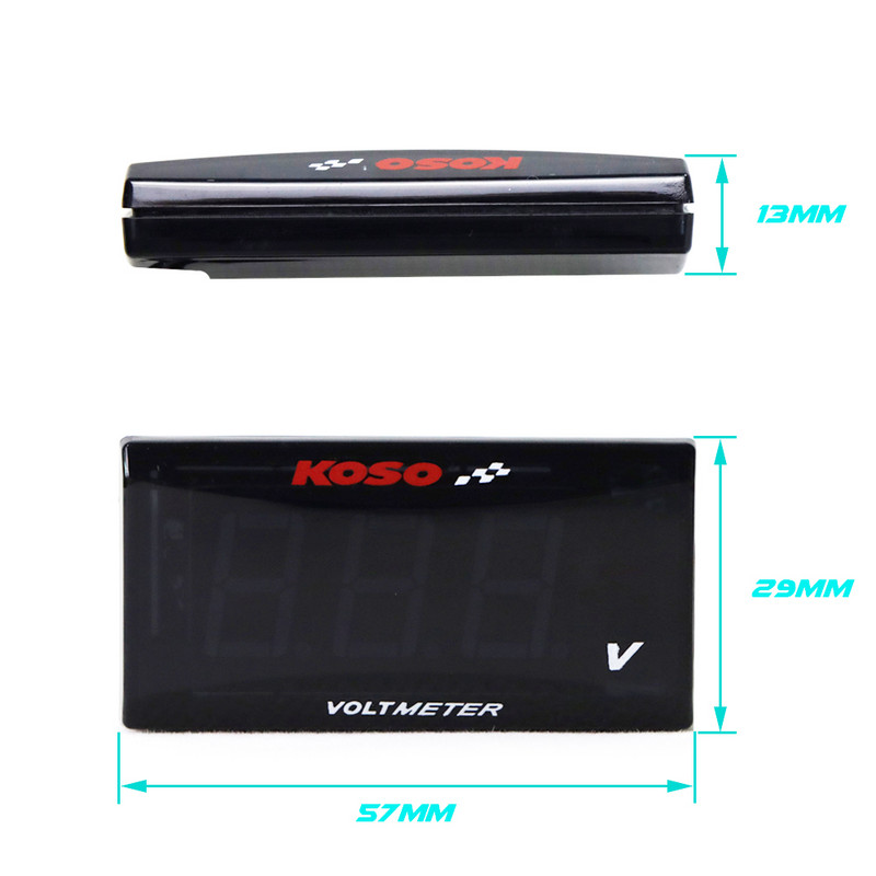 Motocikl KOSO voltmetar mjerač napona alarm DC12V digitalni za Yamaha MT07 MT09 FZ07 FZ09 Honda Kawasaki KTM DUKE LED mjerač