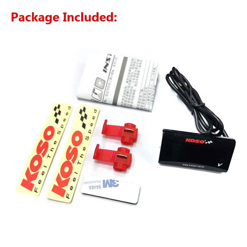Motocikl KOSO voltmetar mjerač napona alarm DC12V digitalni za Yamaha MT07 MT09 FZ07 FZ09 Honda Kawasaki KTM DUKE LED mjerač