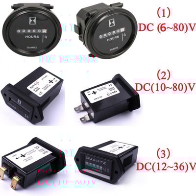 1 db 6V-80V/ 12V-36V/ 10V-80V Óraszámláló Hajómotor Autó teherautók Mechanikus üzemóraszámláló Számláló Időzítő/Számjegyű óra mérő