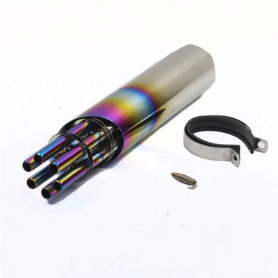 Motorkerékpár kipufogó hangtompító Fried Street Gatling pisztoly stílusú rozsdamentes acél kipufogócső Dirt Pit kerékpárhoz ATV robogó utcai kerékpár