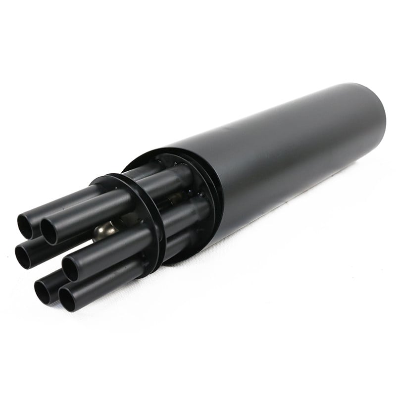 Motorkerékpár kipufogó hangtompító Fried Street Gatling pisztoly stílusú rozsdamentes acél kipufogócső Dirt Pit kerékpárhoz ATV robogó utcai kerékpár