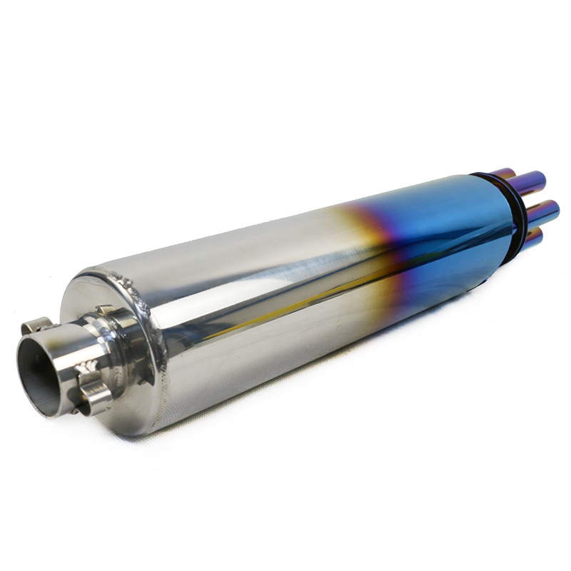 Motorkerékpár kipufogó hangtompító Fried Street Gatling pisztoly stílusú rozsdamentes acél kipufogócső Dirt Pit kerékpárhoz ATV robogó utcai kerékpár