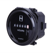 12v 24v 36v üzemóra számláló tengeri csónakmotorhoz 2" motoros teherautókhoz Mechanikus óramérő számláló időzítő kerek vízálló mérőműszer