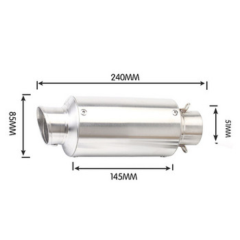 Универсална мотоциклетна изпускателна тръба, 51 мм ауспух от въглеродни влакна Escape Moto с маркировка E за Honda CBR650R GSR600 Z900 R15