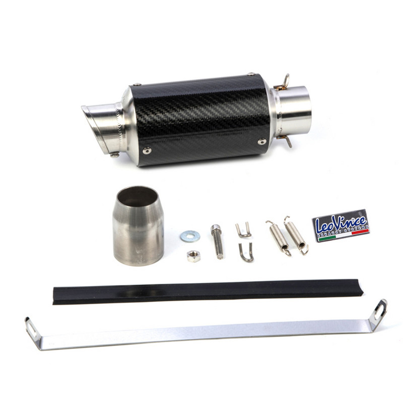 Univerzálny motocyklový výfukový systém s nasúvacím 51 mm uhlíkovým vláknom, tlmič výfuku Escape Moto s označením E pre Honda CBR650R GSR600 Z900 R15