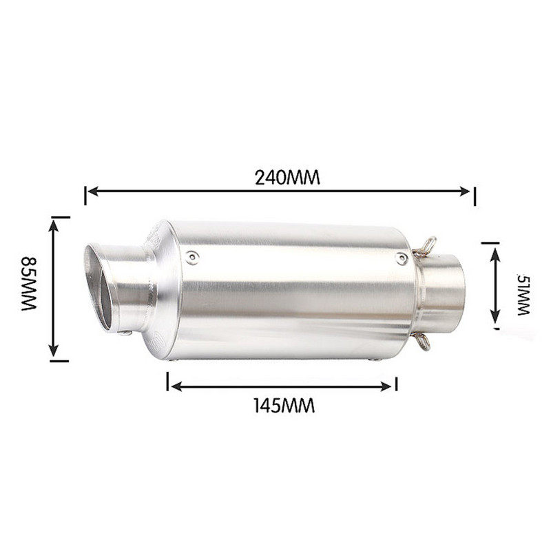 Univerzálny motocyklový výfukový systém s nasúvacím 51 mm uhlíkovým vláknom, tlmič výfuku Escape Moto s označením E pre Honda CBR650R GSR600 Z900 R15