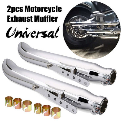 20 inch țeavă universală de eșapament pentru motocicletă Cafe Racer tobe de eșapament vârf tub coadă crom negru pentru Honda/Yamaha/Suzuki/Kawasaki