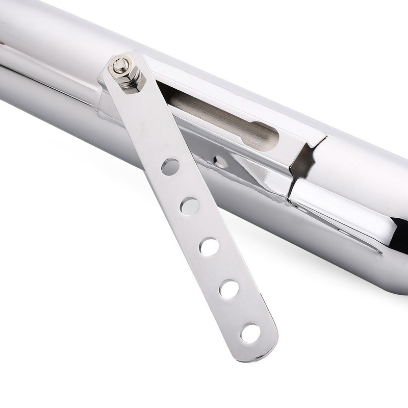 20 colių universalus motociklo išmetimo vamzdis „Cafe Racer“ išmetimo duslintuvo antgalis, chromo juodas, skirtas „Honda“ / „Yamaha“ / „Suzuki“ / „Kawasaki“