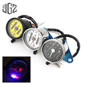 Motocykel Dual Tachometer Tachometer KM/H Mini Retro Tachometer Univerzálny LED indikátor pre KTM Ducati Kawasaki BMW