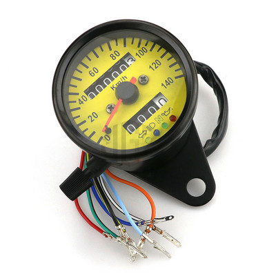 Motocykel Dual Tachometer Tachometer KM/H Mini Retro Tachometer Univerzálny LED indikátor pre KTM Ducati Kawasaki BMW