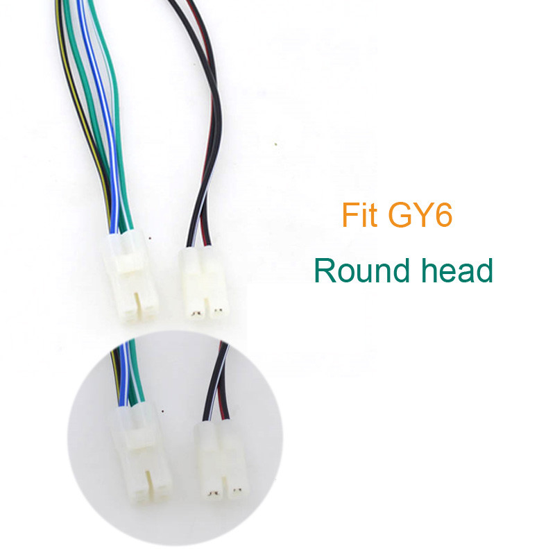 Motocikla aizdedzes spole CDI elektriskā kabeļa vadu spraudņa galva priekš GY6 50cc 125cc 150 ZJ125 motorollera ATV mopēdu daļas