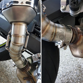 Motocross Middle Pipe Exhaust Pipe Slip On Section For Kawasaki Z900 Z 900 2017 2018 2019 Σύστημα εξάτμισης
