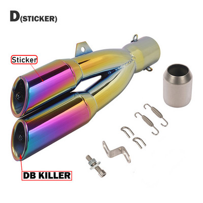 38-51 mm-es univerzális motorkerékpár kipufogó kipufogó dupla jobb bal oldali kilépő dupla lefelé DB Killer TRK502 NMAX R6 CB650f NC750x Z1000