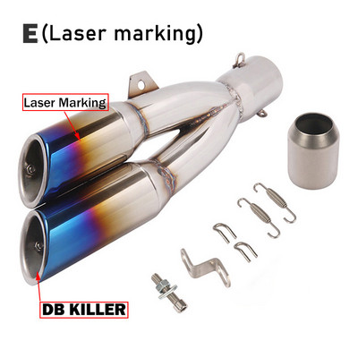 38-51 mm-es univerzális motorkerékpár kipufogó kipufogó dupla jobb bal oldali kilépő dupla lefelé DB Killer TRK502 NMAX R6 CB650f NC750x Z1000