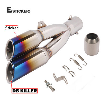 38-51 mm-es univerzális motorkerékpár kipufogó kipufogó dupla jobb bal oldali kilépő dupla lefelé DB Killer TRK502 NMAX R6 CB650f NC750x Z1000