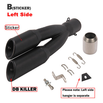 38-51 mm-es univerzális motorkerékpár kipufogó kipufogó dupla jobb bal oldali kilépő dupla lefelé DB Killer TRK502 NMAX R6 CB650f NC750x Z1000