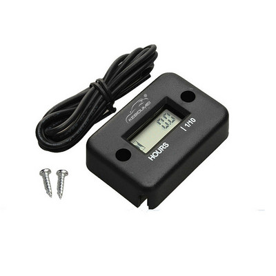 Contor digital de oră Indicator pentru motor Contor de oră Afișaj LCD inductiv pentru bicicletă Motocicletă ATV Barcă Motor pe benzină