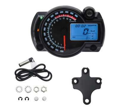 Univerzális KOSO LCD digitális motorkerékpár RX2N kilométer-számláló sebességmérő műszer állítható 0-299 KM/H 7 színben háttérvilágítás