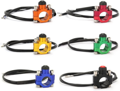 CNC Universal Stop Start Kill Switch button με περιστρεφόμενη ράβδο σφιγκτήρα για KTM HONDA YAMAHA YZF WRF CRF EXC XCF 125 250