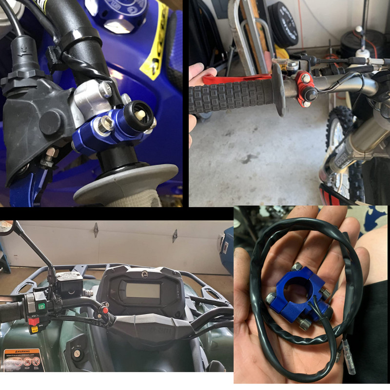 CNC motocikla universālā apturēšanas palaišanas slēdža poga ar rotējošu stieņa skavu priekš KTM HONDA YAMAHA YZF WRF CRF EXC XCF 125 250