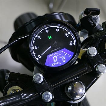 Universal Mechanical Motorcycle LCD Ψηφιακό οδόμετρο ταχύμετρο Ταχόμετρο πολυλειτουργικό για Cafe Racer 2 - 4 κυλίνδρων