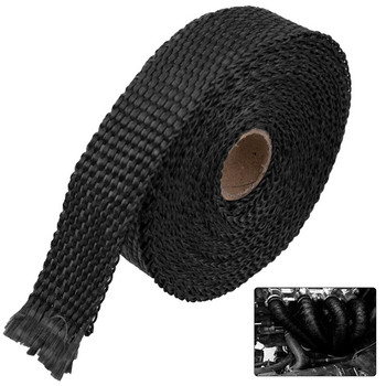 5M Roll Fiberglass Heat Shield Κεφαλή εξάτμισης μοτοσικλέτας Heat Wrap Tape Thermal Protection+ 4 Ties Kit Exhaust Pipe Insulat